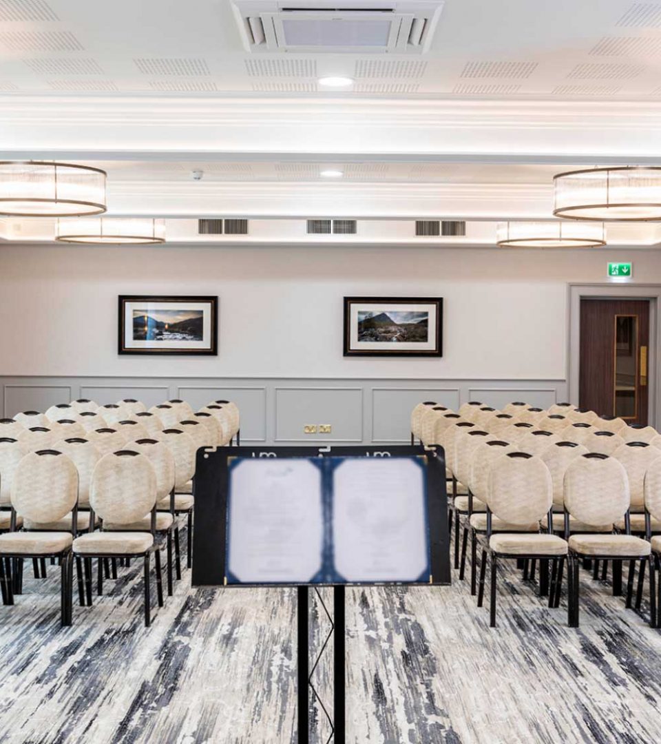 chairs set up for a conference