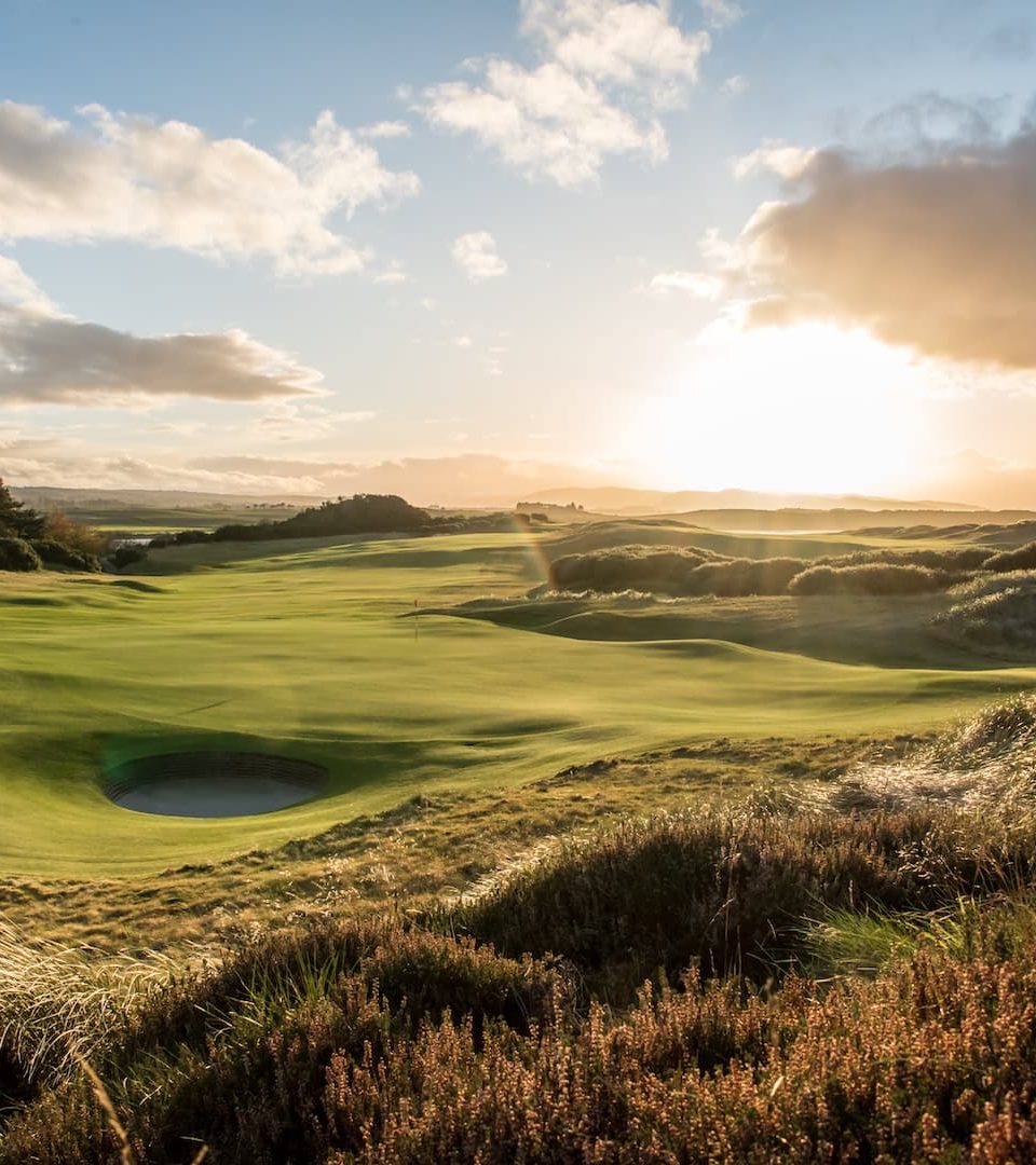 golf course in evening light