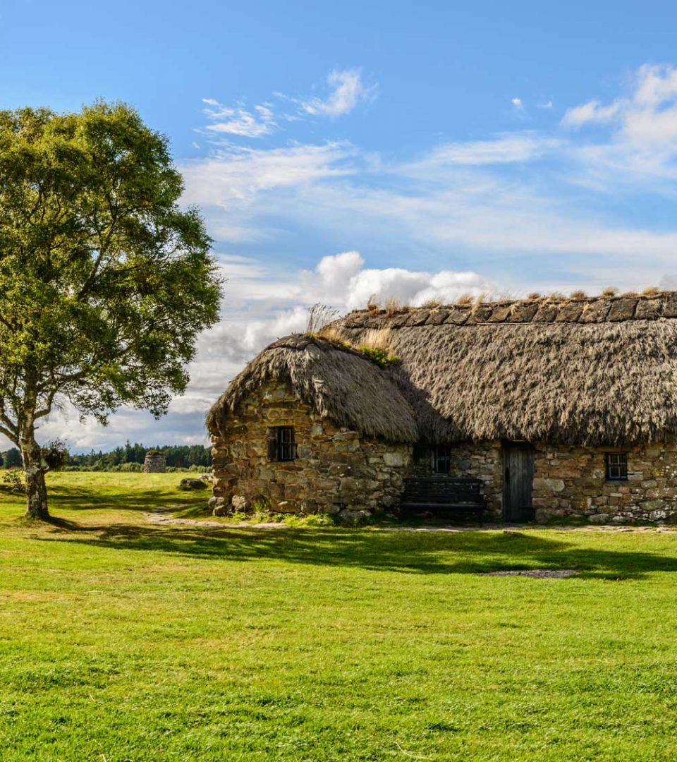 Leanach Cottage on Culloden Battlefield near Inverness