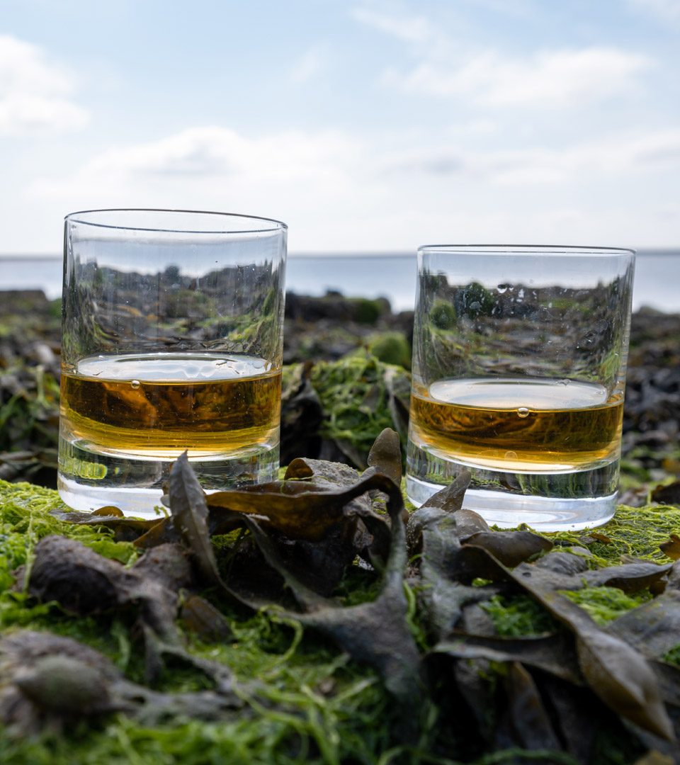 Whisky glasses in Scotland