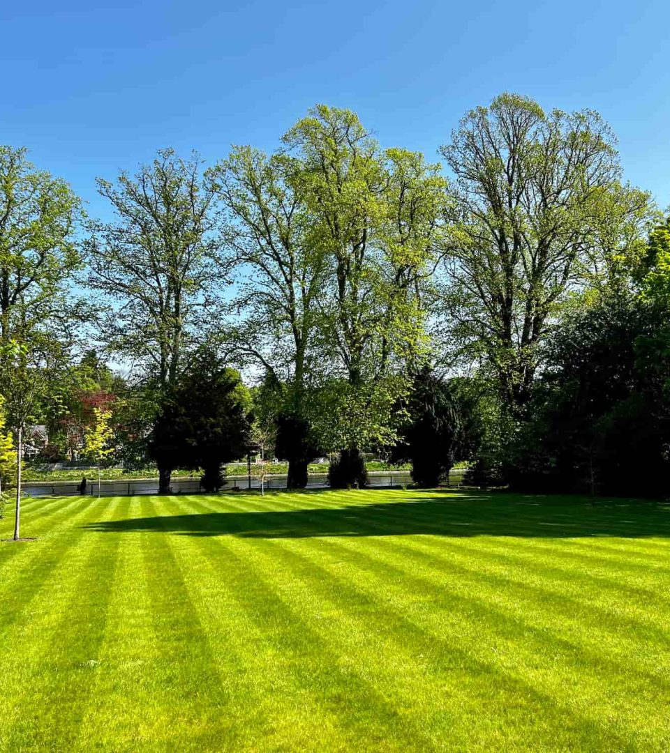 The striped lawn at Ness Walk hotel in Inverness