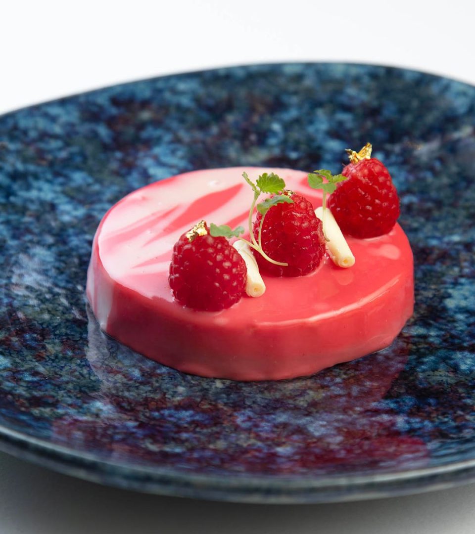 Raspberry Entremet Dessert at Torrish