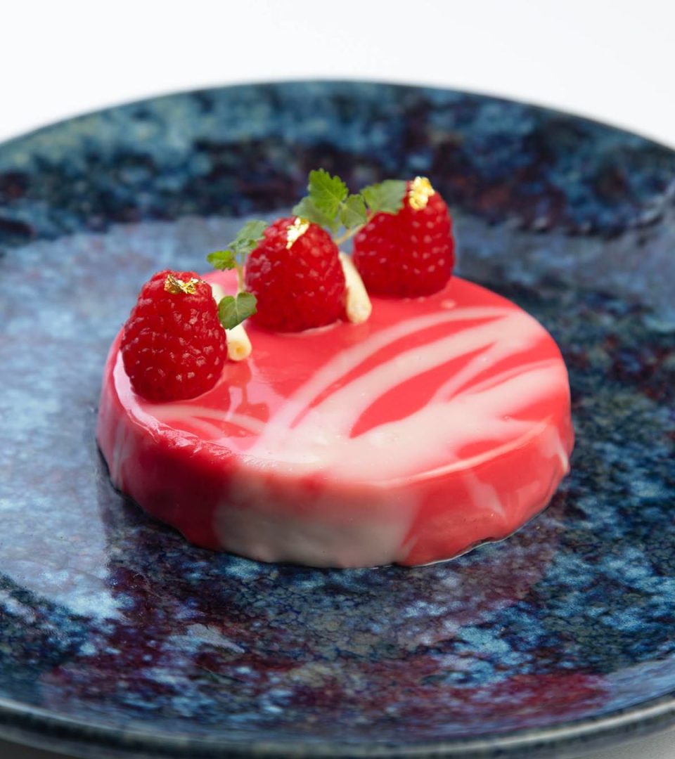 Raspberry Entremet Dessert at Torrish