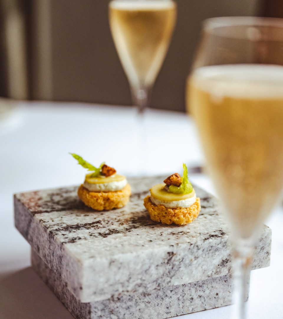 Champagne and Cheese & Hazelnut biscuit