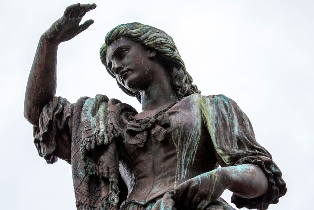 Statue of Flora Macdonald outside Inverness Castle