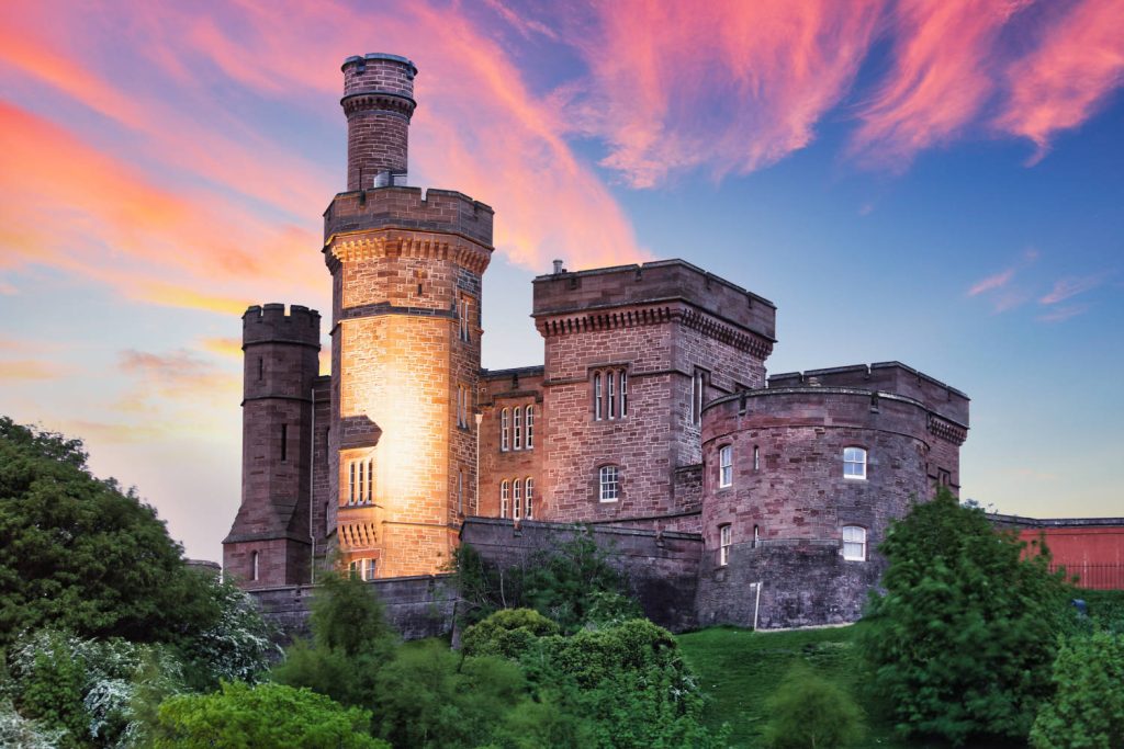 View of Inverness Castle in Scotland