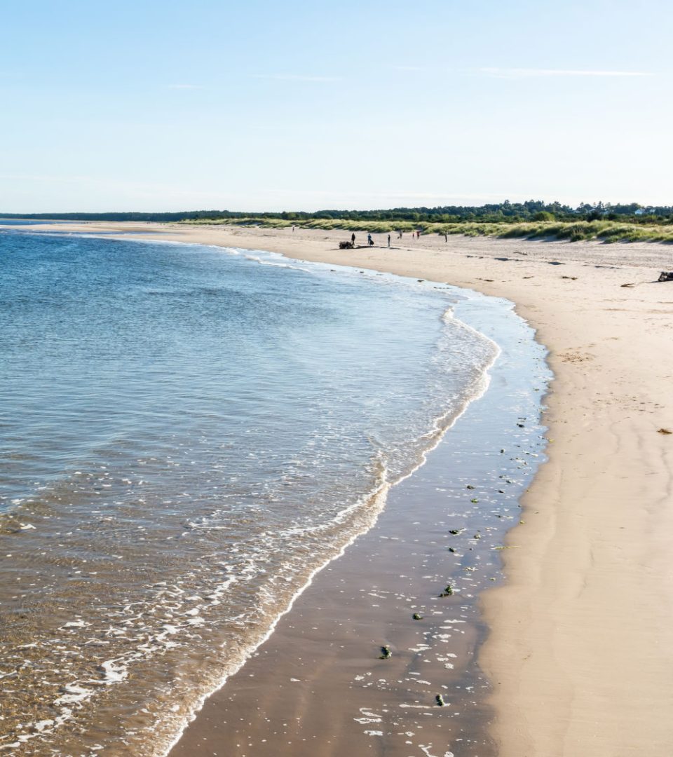 East Beach in Nairn, Scotland.