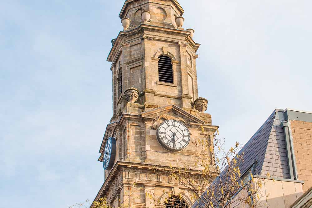 The clock on the tollbooth in Inverness.